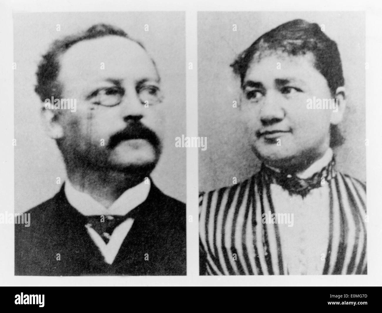 Hermann et Pauline Einstien les parents d'Albert Einstein Banque D'Images