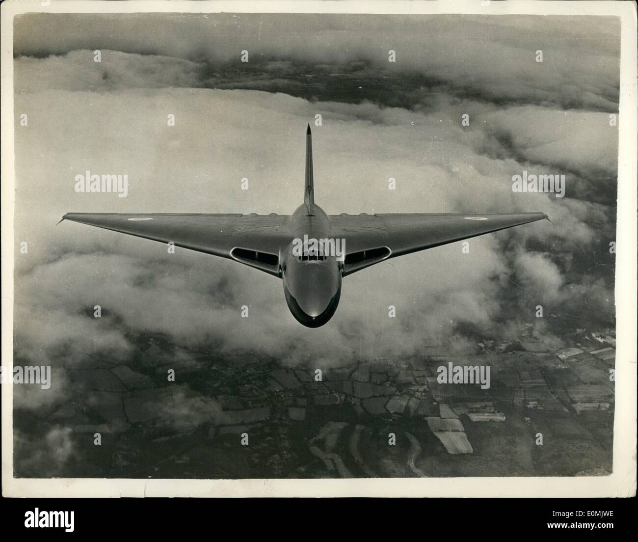 Septembre 09, 1955 - Nouveau avion britannique à l'écran. Farnborough Le puissant Vulcan : Comme vu de l'air - l'Avro Vulcan dela Banque D'Images