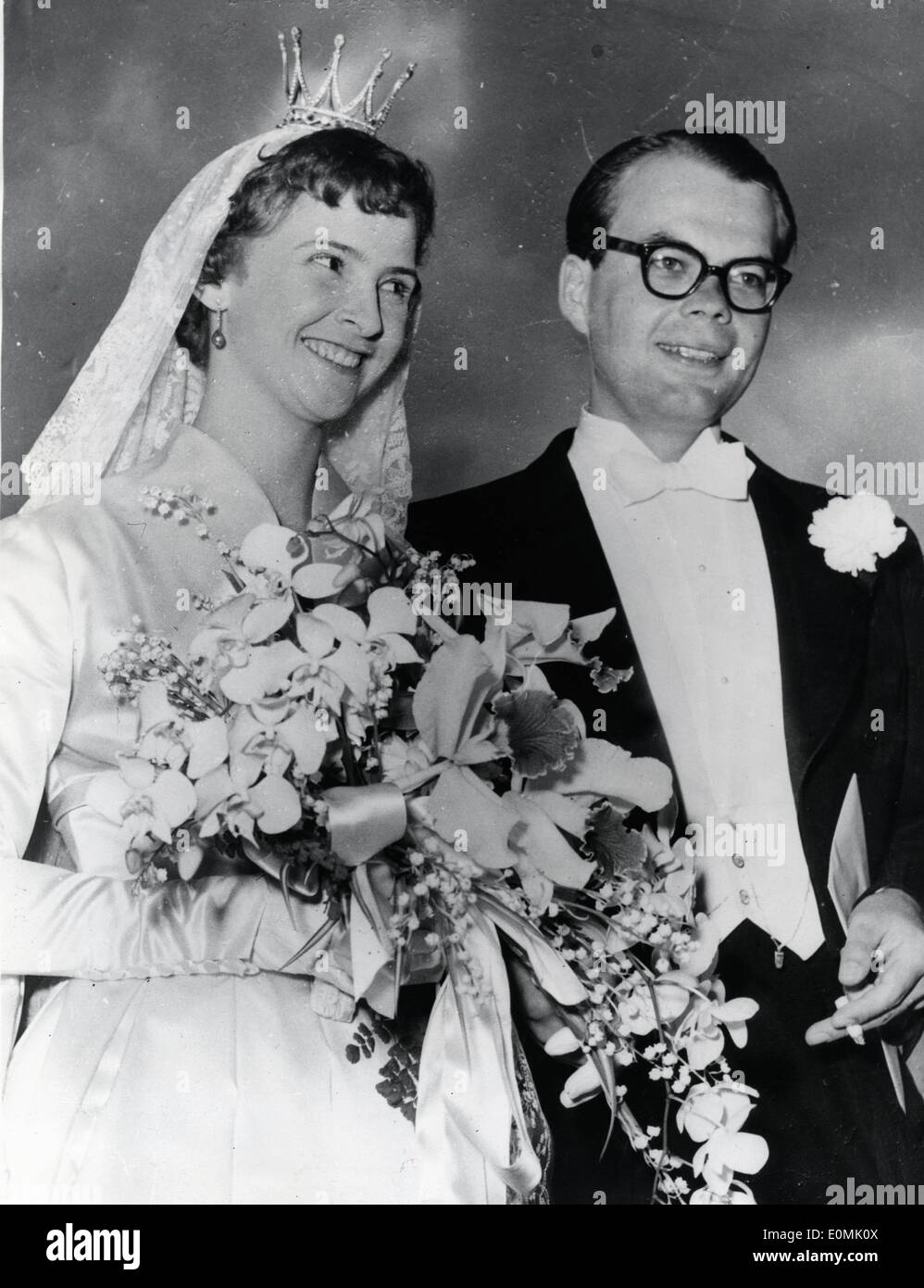 Juillet 05, 1955 ; Dalecarlia, Suède ; le fils de Bernadotte 'count' OCKIE BERNADOTTE fils jeudi 28 novembre en Suède à CHRISTINE GLAHNS. Banque D'Images
