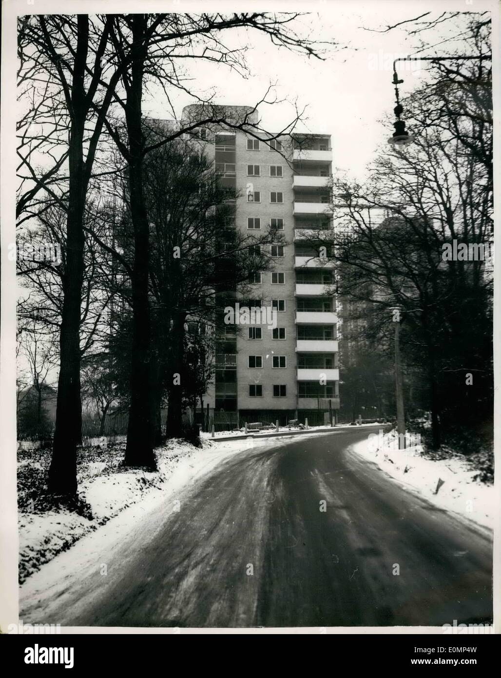 02 février 1956 - mieux la vue - l'avant supérieur...proposition avant le Comité du logement pour Roehamp6sur Appartements : une proposition est que Banque D'Images