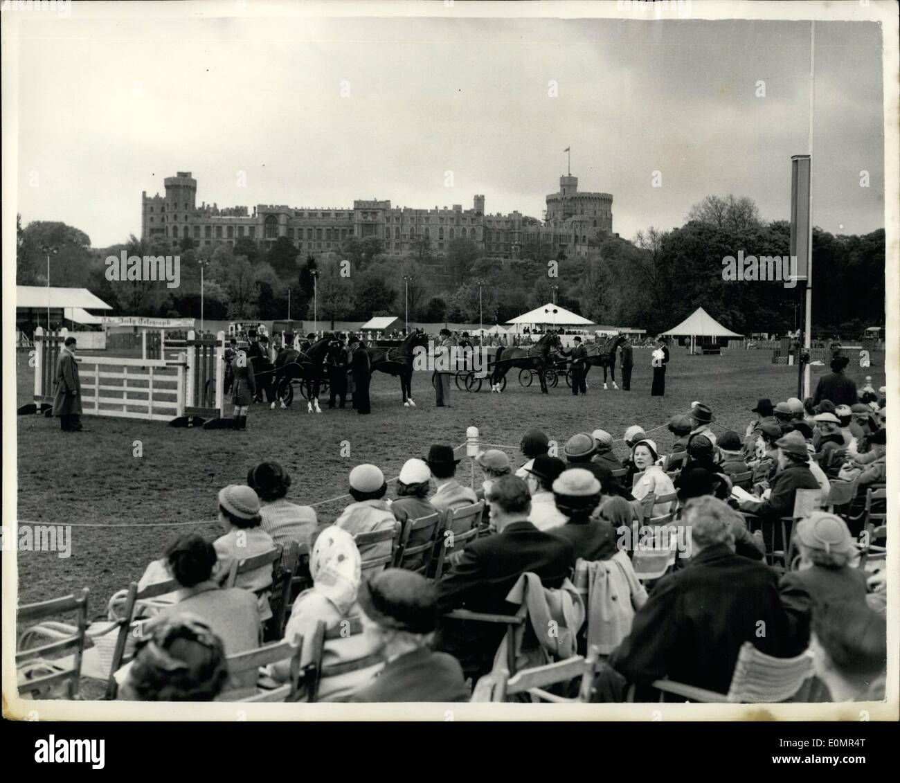 11 mai 1956 - 11-5-56 Royal Windsor Horse Show Ã¢â€" Harness Horse Championships. Photo Keystone montre : vue générale pendant Banque D'Images