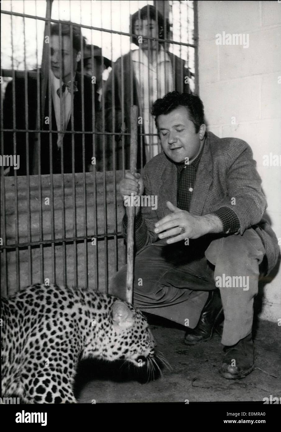 Mai 05, 1956 - L'humoriste ouvre Zoo en Country House : Jean Richard, le  célèbre comédien français sen, a un passe-temps ''La collecte de wi Photo  Stock - Alamy