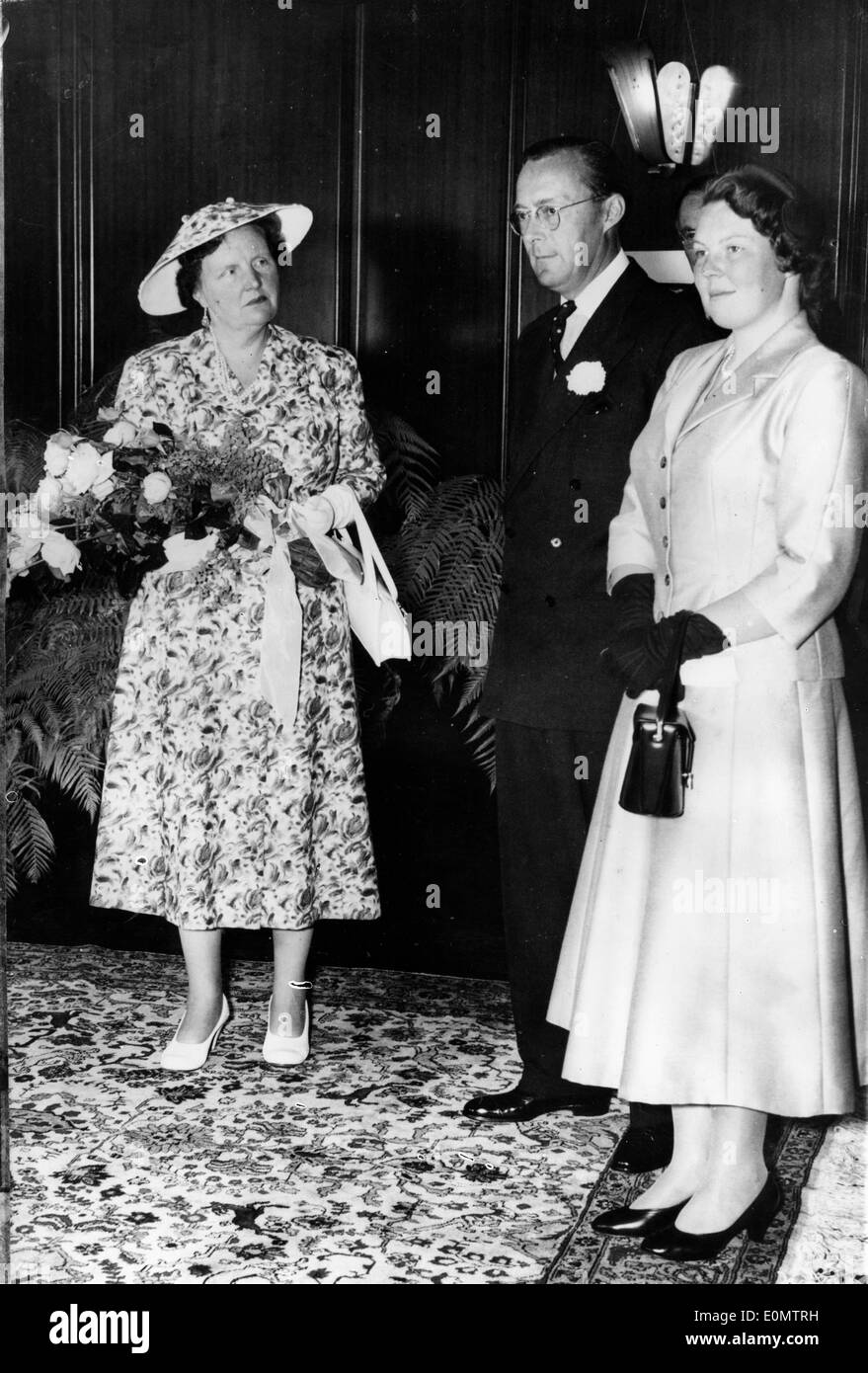 La reine Juliana, La Princesse Beatrix, le Prince Bernhard Banque D'Images