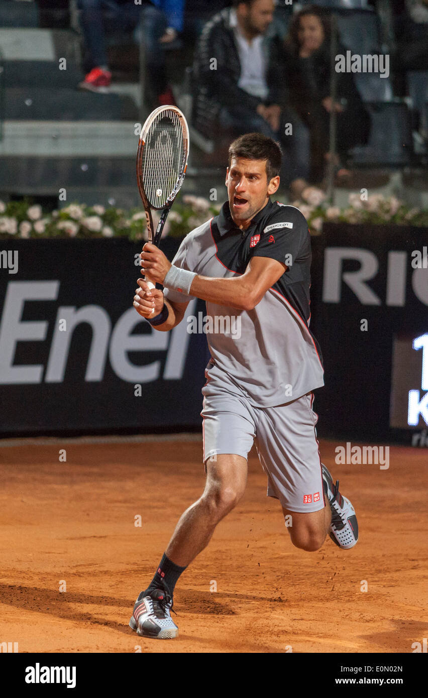 Novak Djokovic Vs Phillip Kohlscheiber à l'ATP Tennis International 2014 Rome Banque D'Images