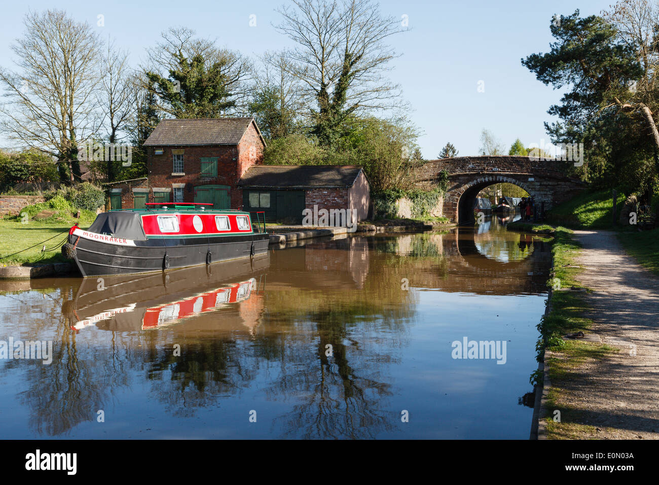 Talbot, quai du canal de Shropshire Union, Market Drayton, Shropshire Banque D'Images