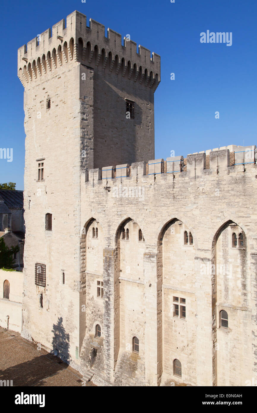 Tour de la campane, Palais des Papes, Avignon, France. Banque D'Images