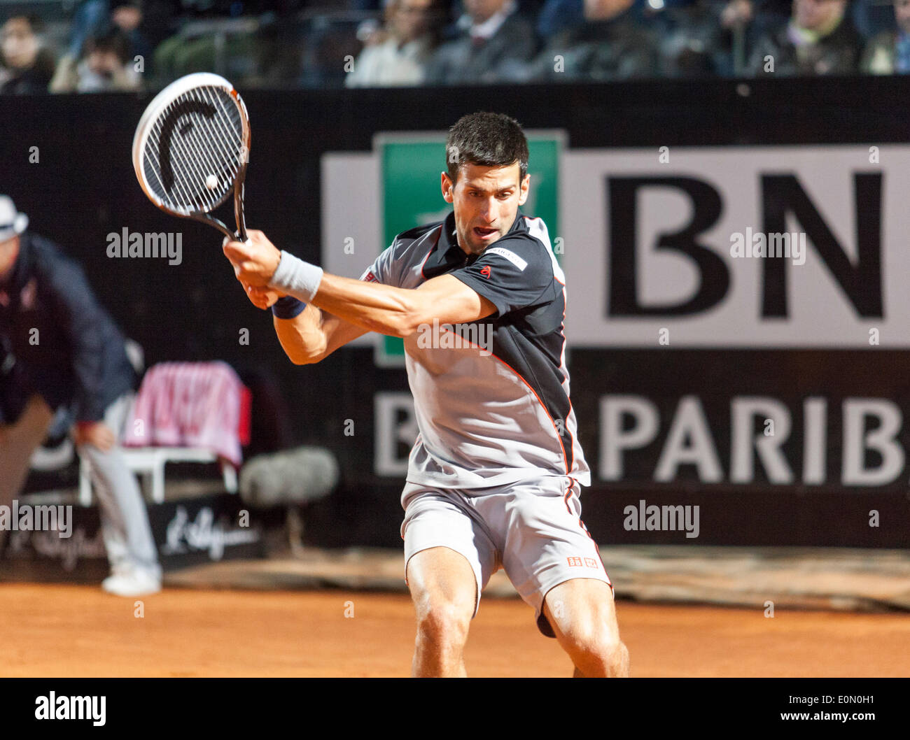 Novak Djokovic Vs Phillip Kohlscheiber à l'ATP Tennis International 2014 Rome Banque D'Images
