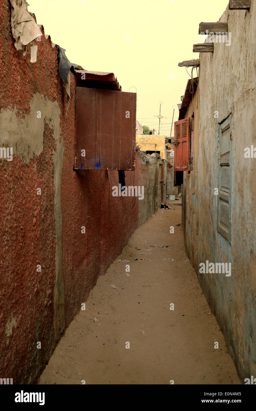 Lonely street-Saint Louis du Sénégal Banque D'Images