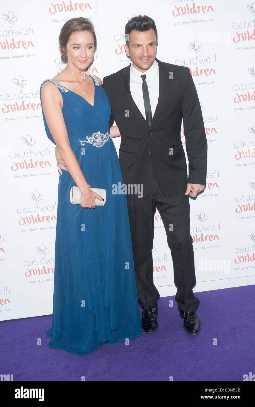 Londres, Royaume-Uni. 15 mai, 2014. Emily MacDonagh ; Peter André assiste à la balle papillon Childrens Caudwell du Grosvenor House Hotel, Park Lane, London le 15 mai 2014 Photos par Brian Jordan Crédit : Brian jordan/Alamy Live News Banque D'Images