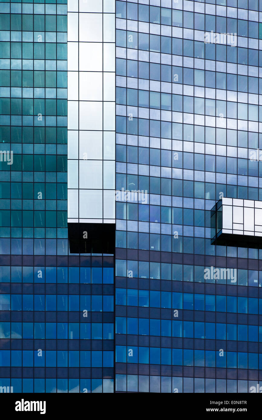Glasfassade, Büroturm - façade en verre, d'une tour à bureau Banque D'Images