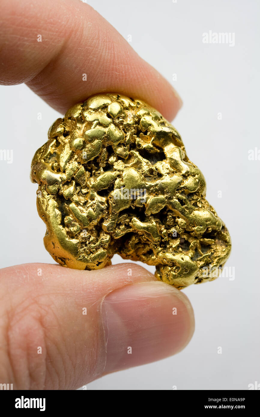 Une once Troy en Californie (USA) Pépite d'or placérien - Natural Or Banque D'Images