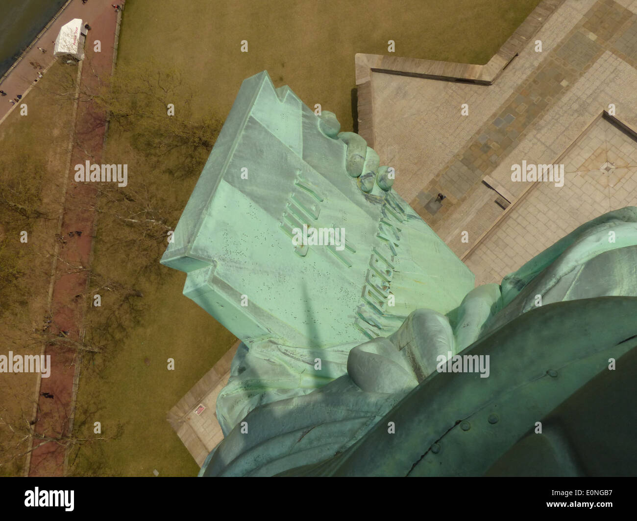 Vue de la Statue de la liberté à partir de couronne Banque D'Images