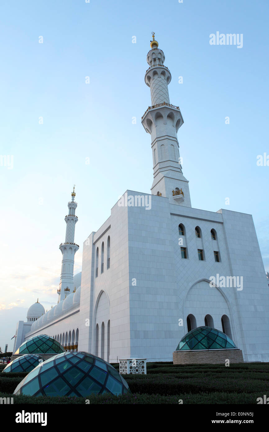 Grande Mosquée de Sheikh Zayed, à Abu Dhabi. Banque D'Images
