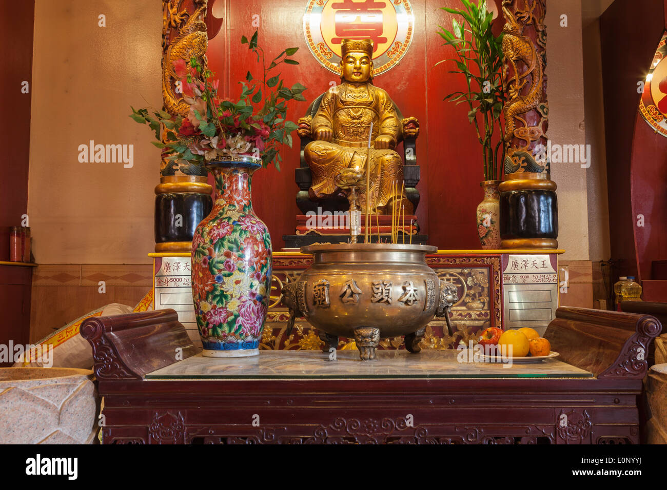 Temple Teo-Chew, Temple vietnamien et taoïste dans le sud-ouest de Houston, Texas. Banque D'Images