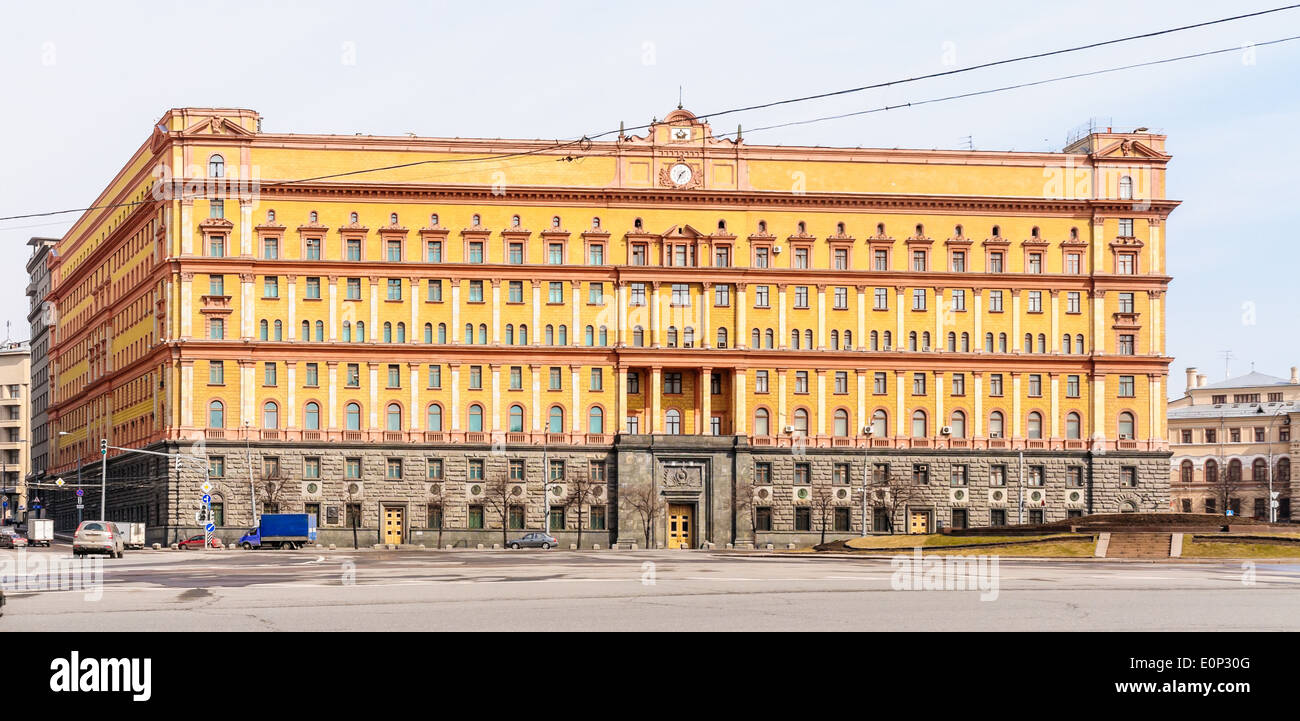 La façade de l'immeuble du KGB à Moscou, Russie Banque D'Images