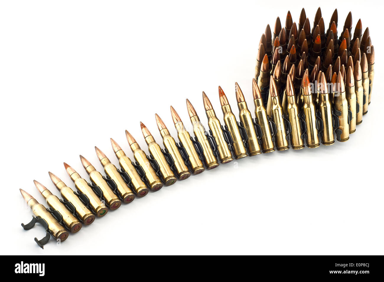 7,62 mm cartouche isolés. Banque D'Images