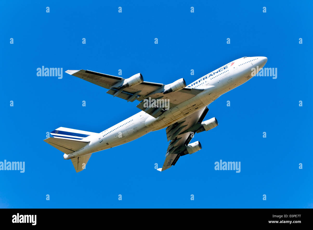 400 Boeing 747 d'Air France au décollage Banque D'Images
