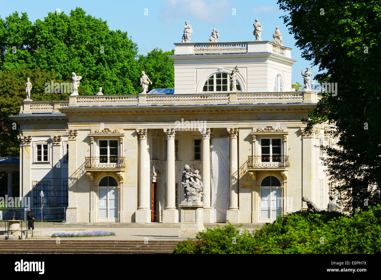 Palace sur l'île dans le Parc des Thermes royaux de Varsovie, Pologne Banque D'Images