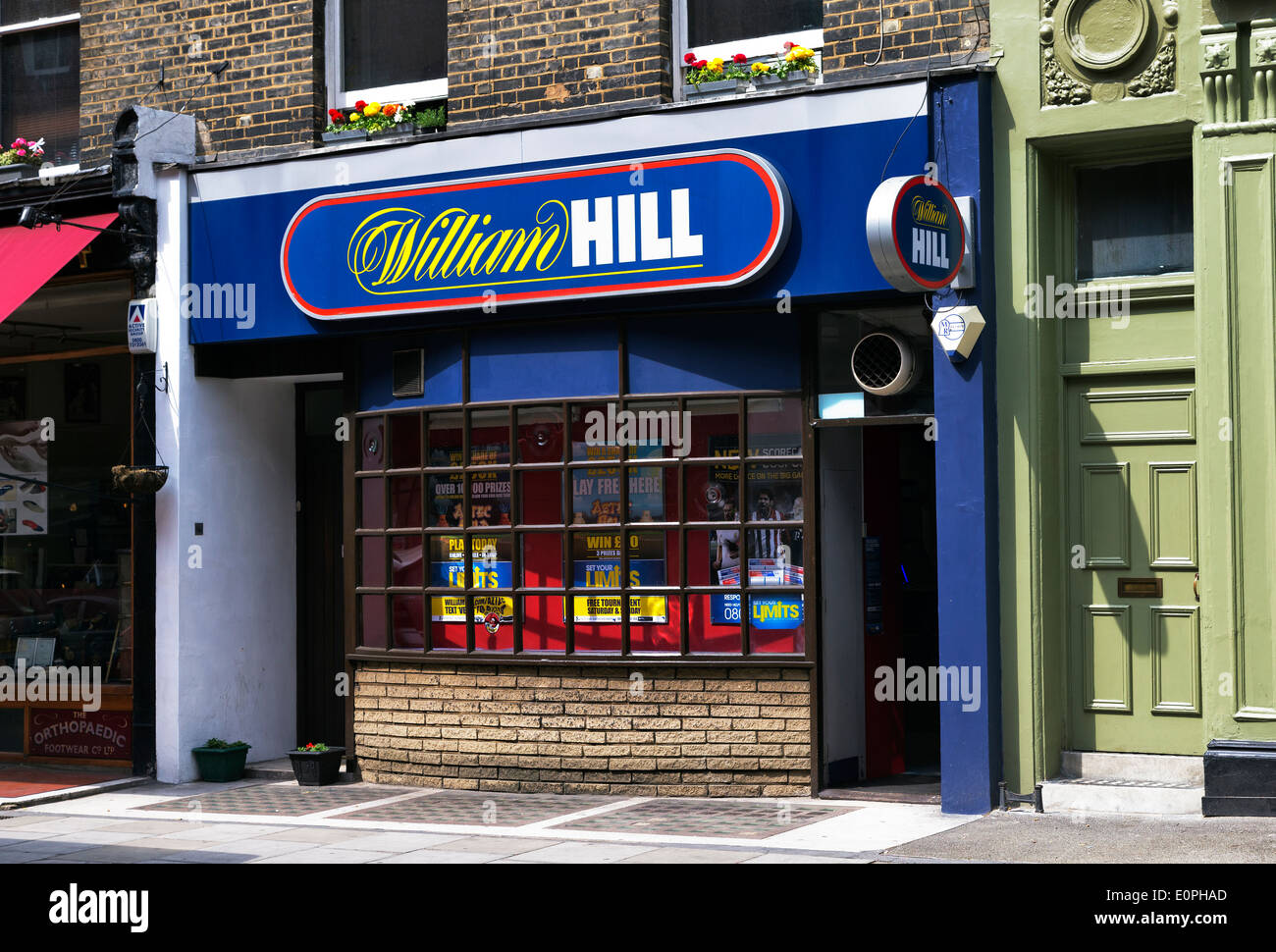 William Hill Betting Shop, Paddington Street, Marylebone, London, England, UK Banque D'Images