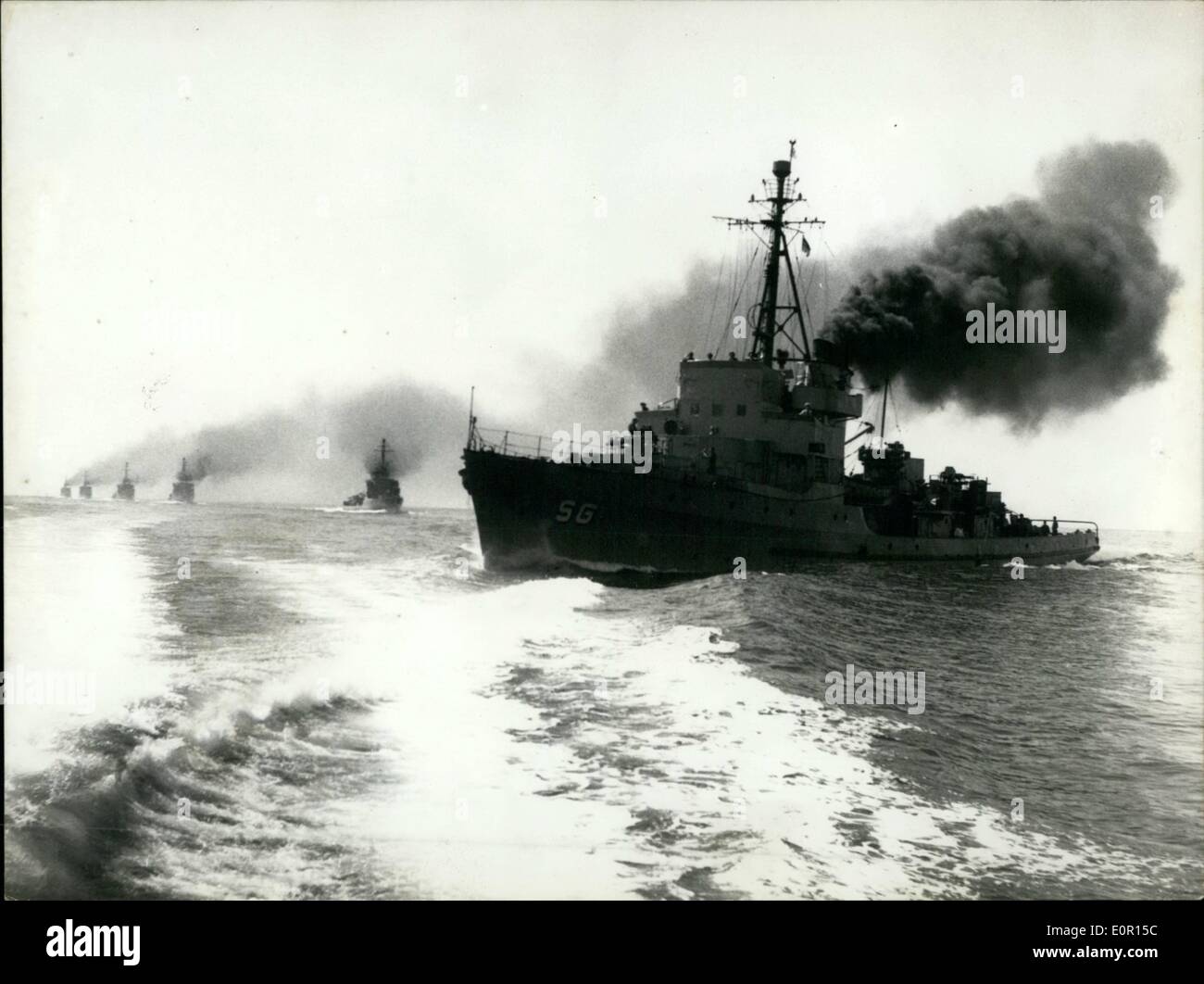 Juin 06, 1957 - La première manœuvre de la marine allemande a commencé le mardi (18.6.57) dans l'Est - et de la mer du Nord. K Banque D'Images