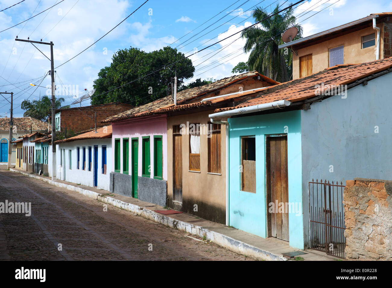 L'architecture coloniale portugaise brésilienne traditionnelle dans le Nordeste Bahia Brésil Banque D'Images