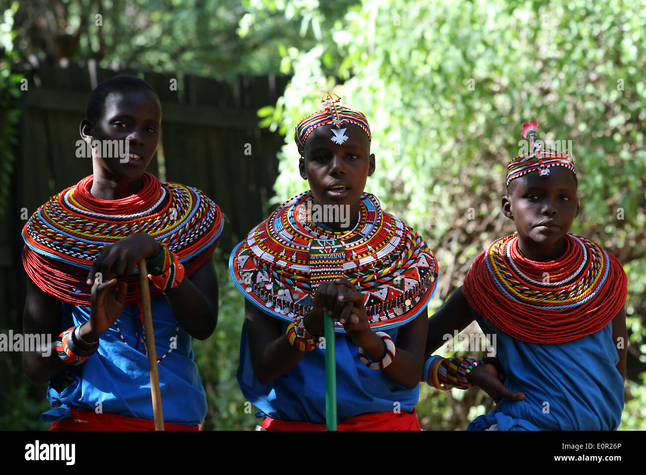 La tribu Samburu, Kenya Banque D'Images