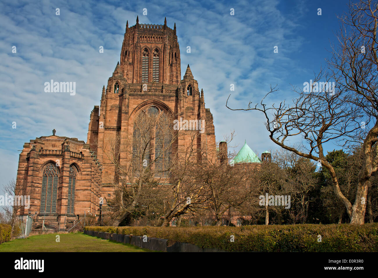 Vue de la cathédrale anglicane de Liverpool, 5e année bâtiment classé 1 Banque D'Images