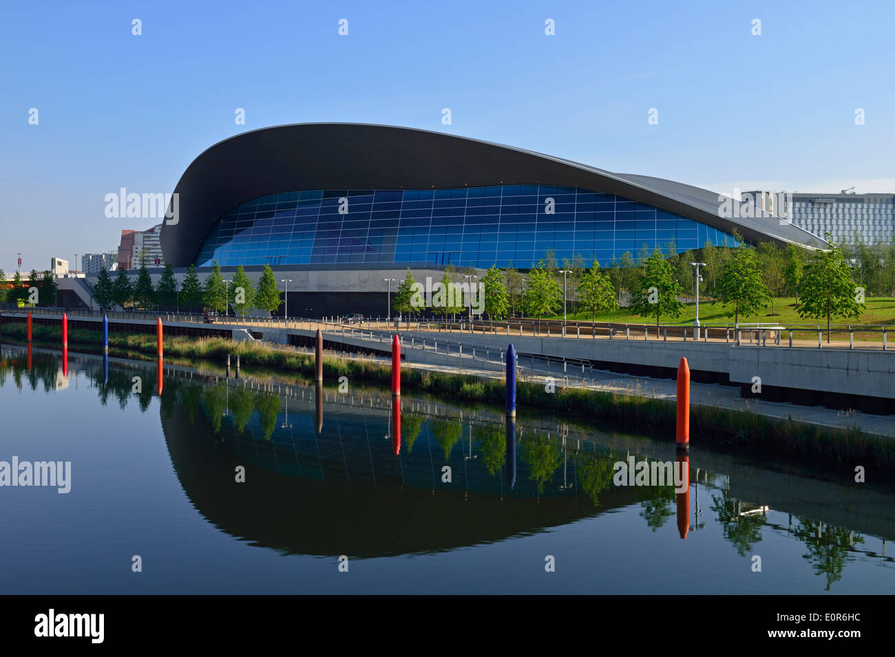 Centre aquatique de Londres, Queen Elizabeth Olympic Park, Stratford, London E20, Royaume-Uni Banque D'Images