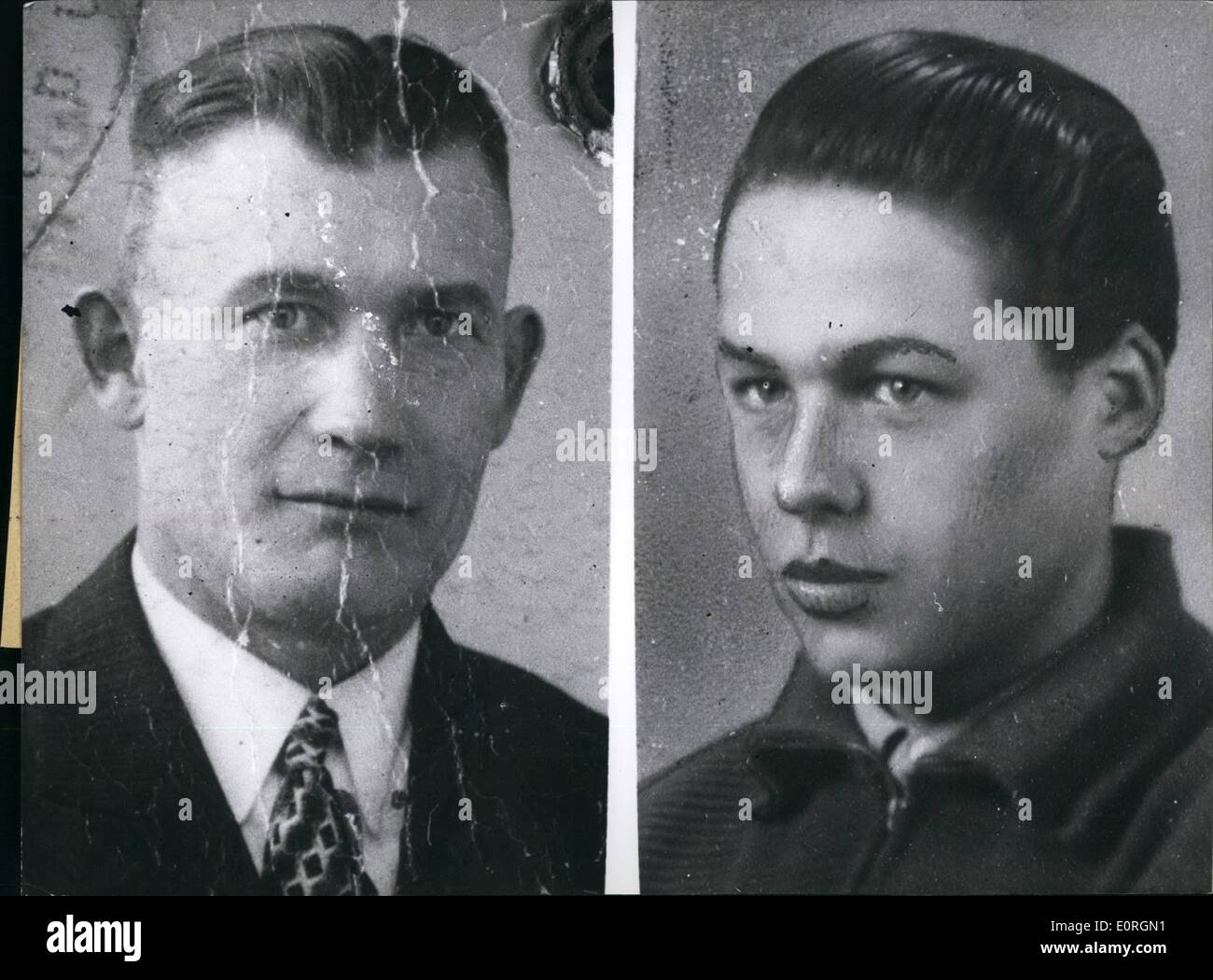 Juillet 07, 1959 - les enlèvements dans Berlin Ouest : une nouvelle victime de l'État est un service de sécurité, l'électricien est Karl Pawlik (KARL PAWLIK) de Berlin-Kreuzberg. Travaillant pour le Service de sécurité était le beau-fils du kidnappé, 20 ans, Gunter Benke (GUNTER BENKE) qui coopère avec 25 ans Warnest WARNEST Hans (Hans). Bien que l'épicentre de la police a été informé de l'enlèvement déjà 12 heures après qu'il s'était passé, ils n'ont pas encore réussi à trouver les deux jeunes kidnappeurs Banque D'Images