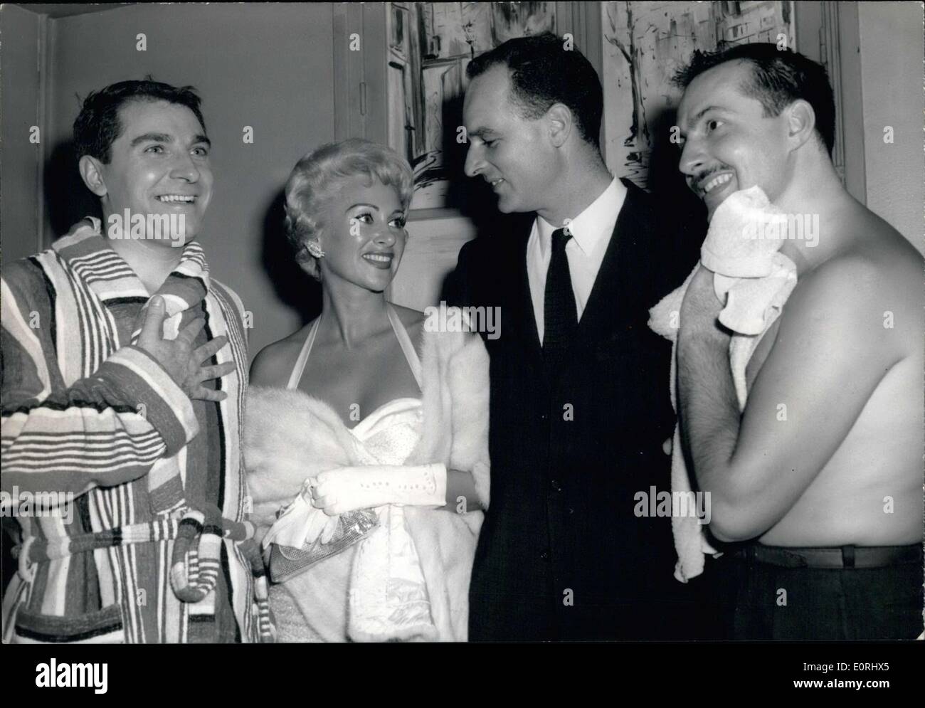 15 septembre 1959 - Martine Carol avec Mari, le Dr André Rouveix Banque D'Images