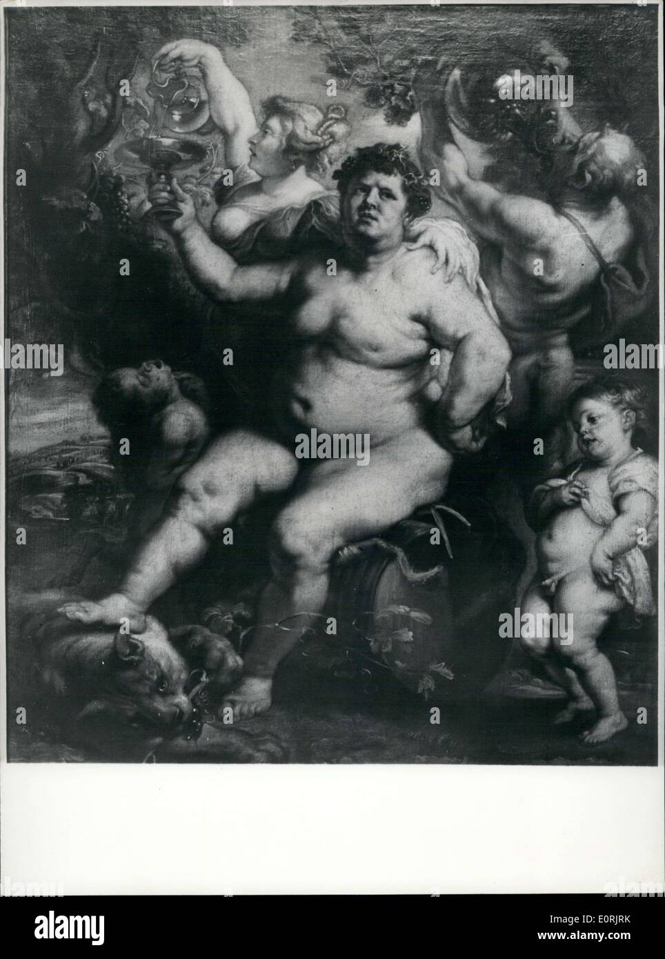 05 déc., 1959 - ''Bacchus ivre'' par Rubens Banque D'Images