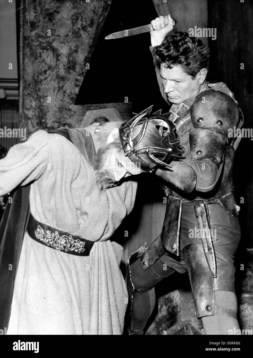 Jean Louis Barrault et Alain Cuny dans le film le "Golden Head' Banque D'Images