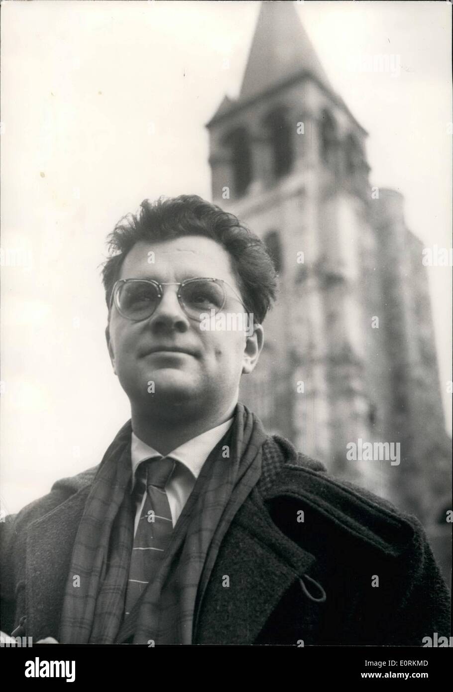 01 janvier 1960 - auteur fait un hit avec Premier roman : le Saint Germain des Prés Prix Littéraire ''Prix des Deuxmagots'' du nom de l'arrière Banque D'Images