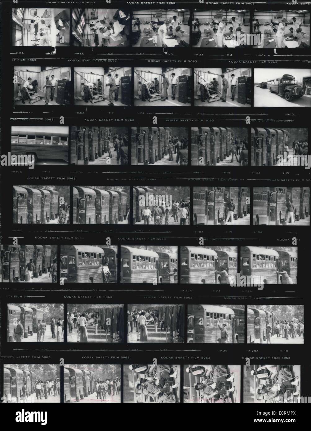 01 janvier 1960 - réfugiés cubains - Eglin AFB - Ft. Walton Beach. (Date précise inconnue). Banque D'Images