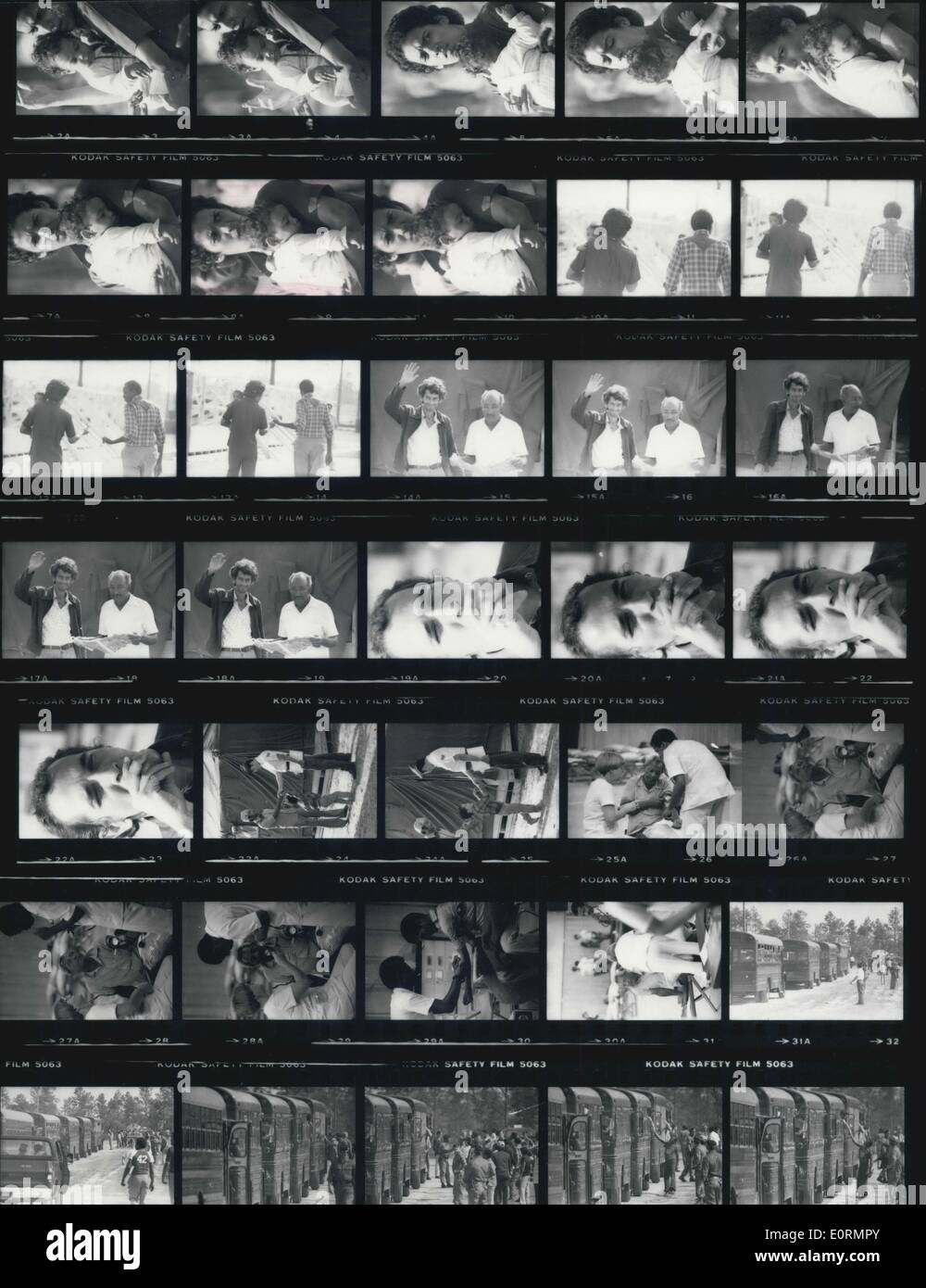 01 janvier 1960 - réfugiés cubains - Eglin AFB - Ft. Walton Beach date exacte inconnue Banque D'Images