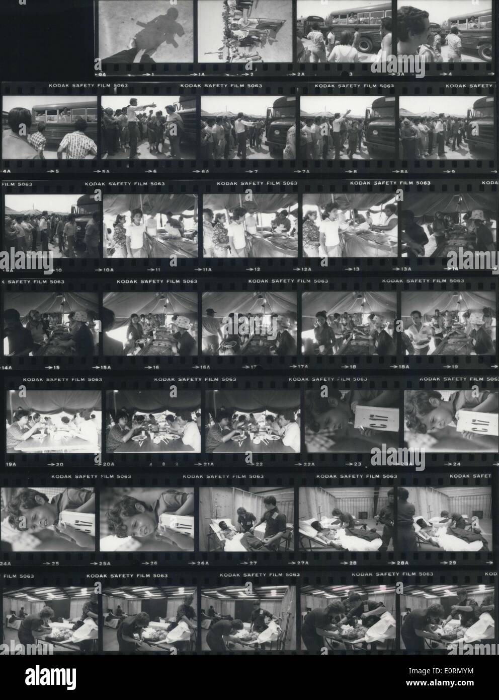 01 janvier 1960 - réfugiés cubains Eglin AFB-Ft. Walton Beach Jim Tuten Tampa (date précise inconnue) Photo Banque D'Images