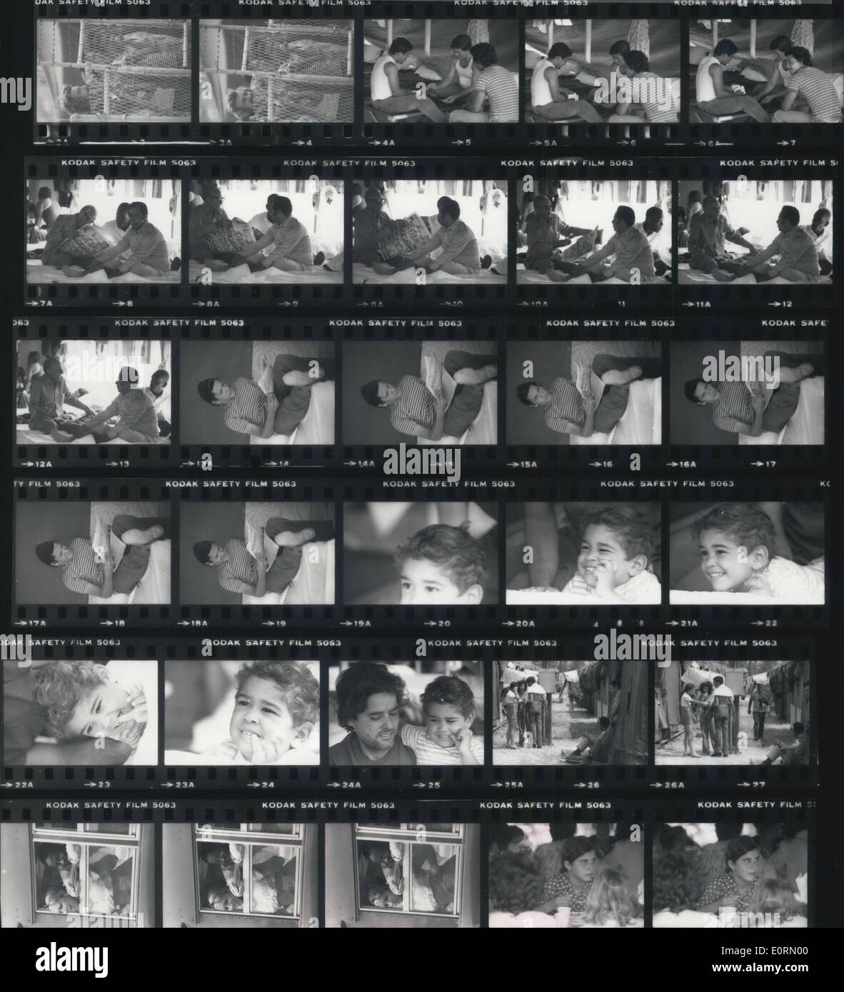 01 janvier 1960 - réfugiés cubains. Eglin AFB - Ft. Walton Beach. Jim Tutan Tompo (date précise inconnue) Pic Banque D'Images