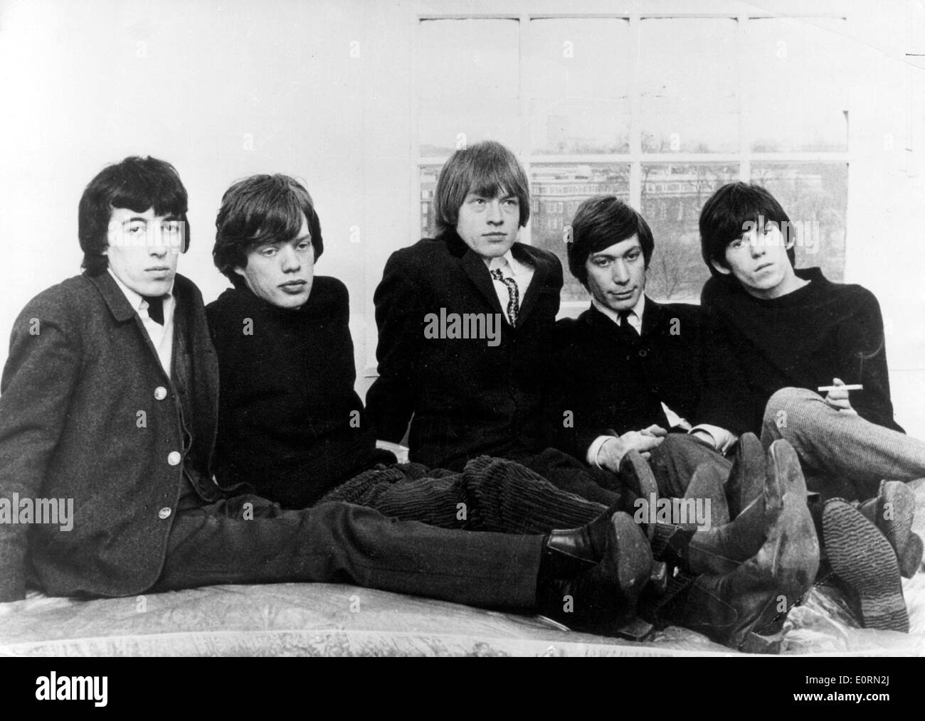 Portrait of the Rolling Stones quand ils étaient jeunes Banque D'Images