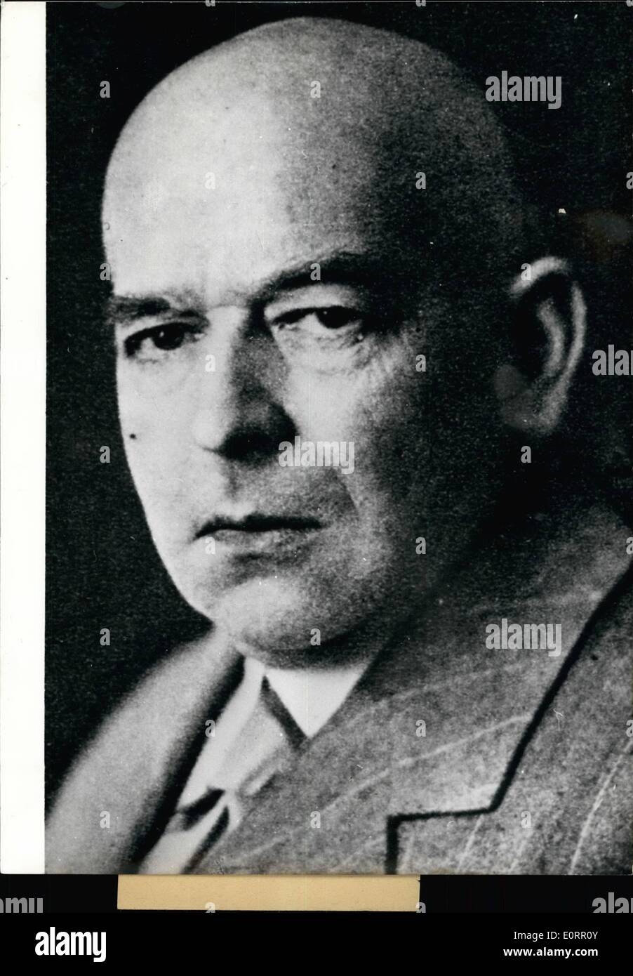 Mai 05, 1960 - 80e anniversaire Spengier o Oswald : Le célèbre philosophe culturel allemand Oswald Spengler (connu par son livre ''Le déclin de l'accident'' - - Der Untergang des Abendlandes) serait de 80 ans d'opposition le 29 mai 1960. Il est né 29 mai 1980 à Blankenburg dans le Harz (Allemagne centrale) et mort à Munich le 8 mai 1936. Banque D'Images