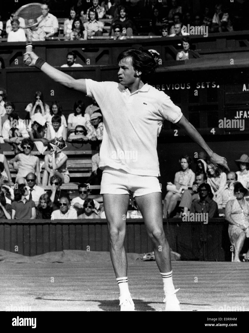Tennis player Jurgen Fassbender à Wimbledon Banque D'Images