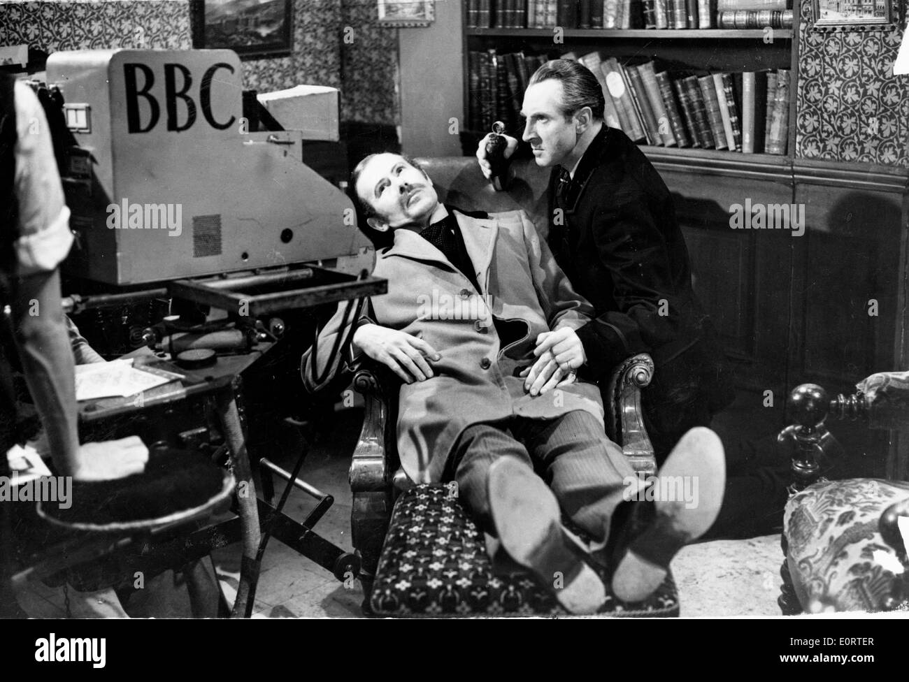 Acteurs Alan Wheatley et Raymond Francis dans Sherlock Holmes Banque D'Images