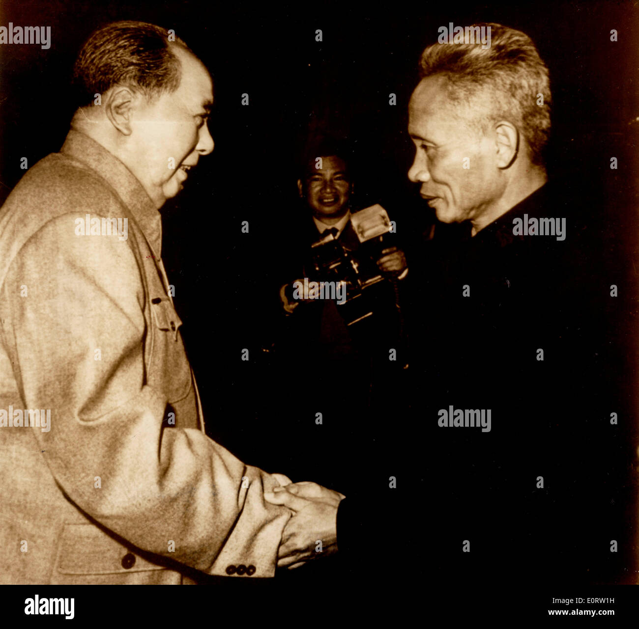 Pham Van Dong rencontre avec Mao Zedong Banque D'Images