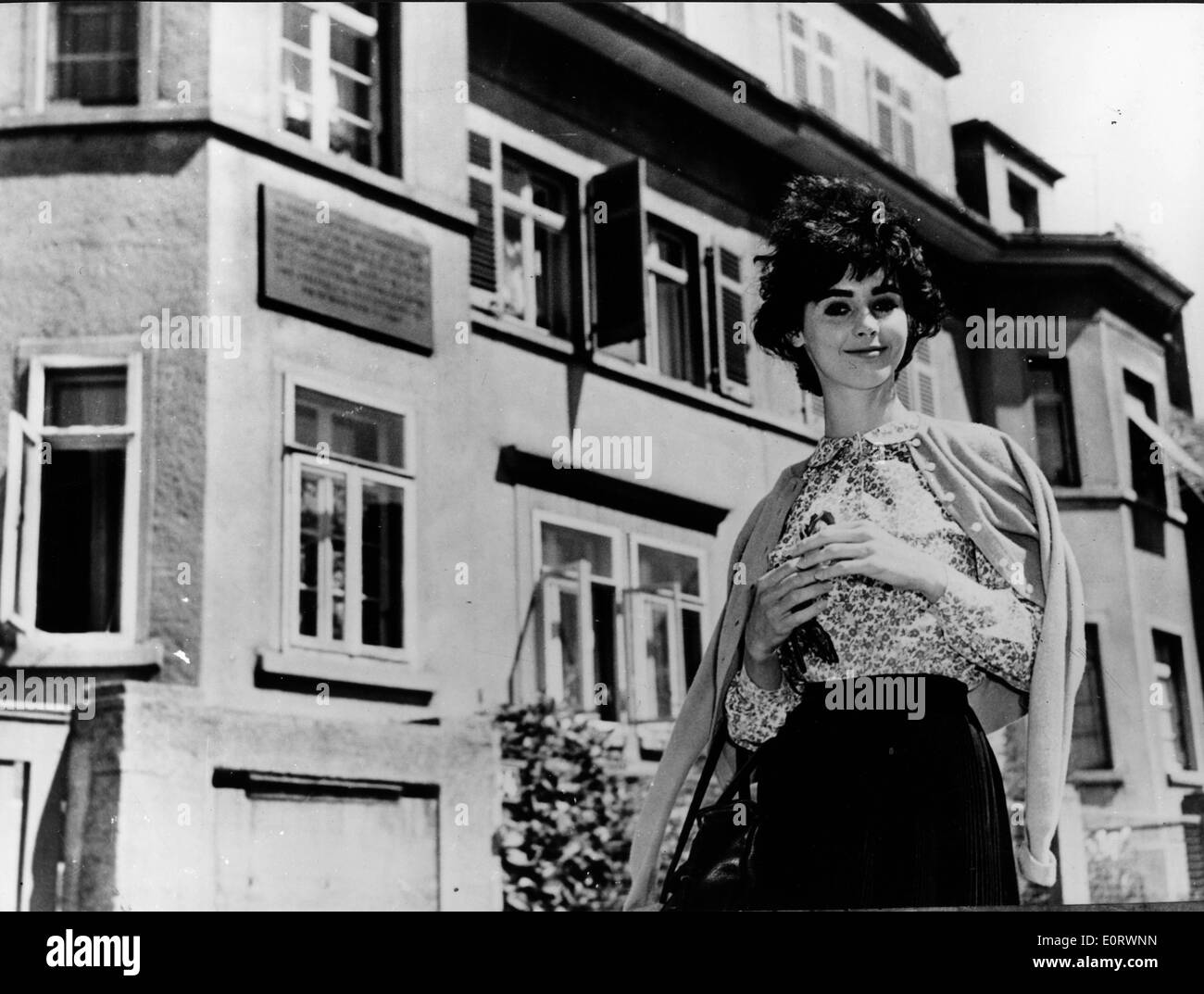 Visites Millie Perkins actrice Anne Frank's home Banque D'Images