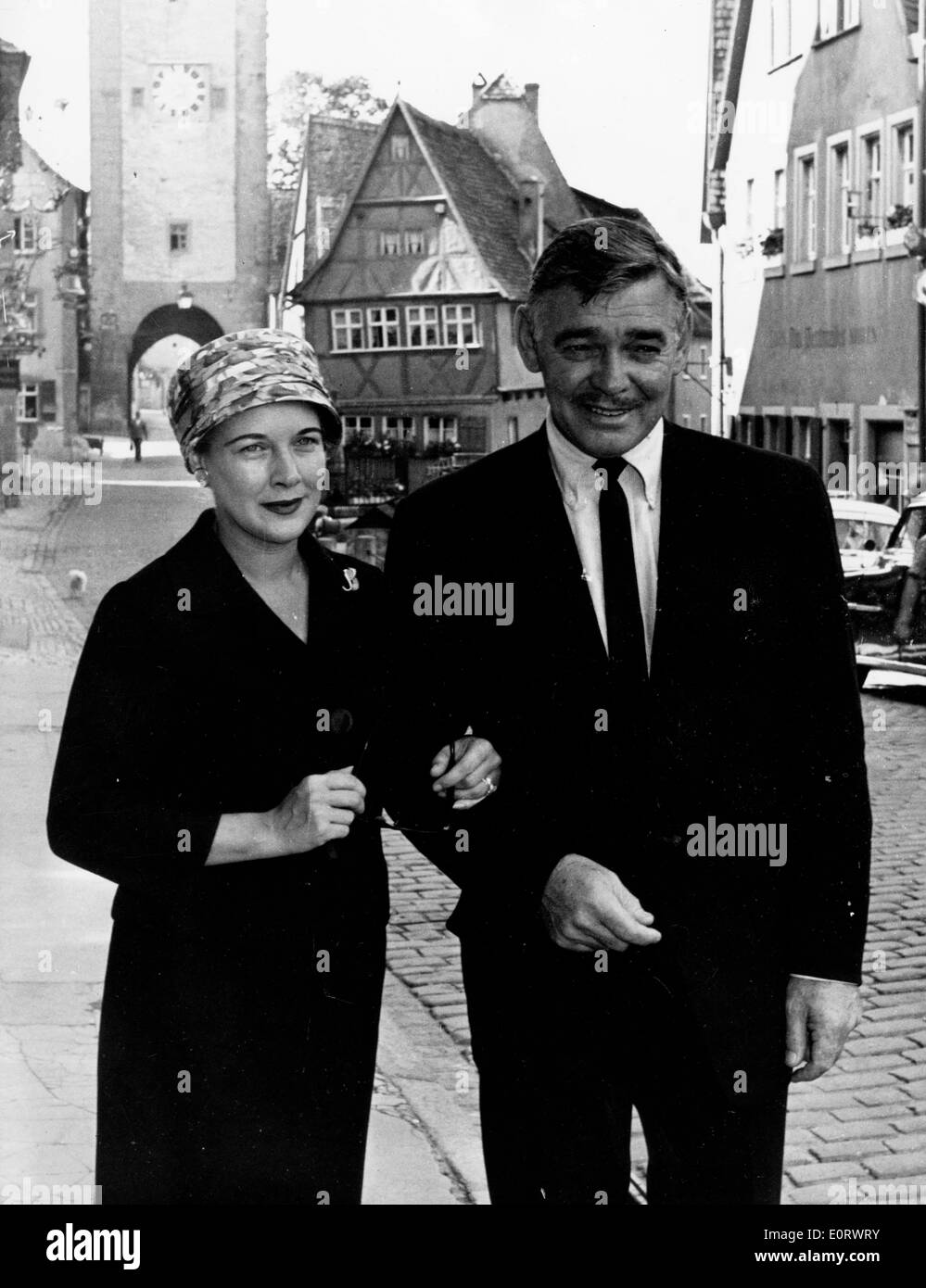 L'acteur Clark Gable vacances avec femme Kay Williams Banque D'Images