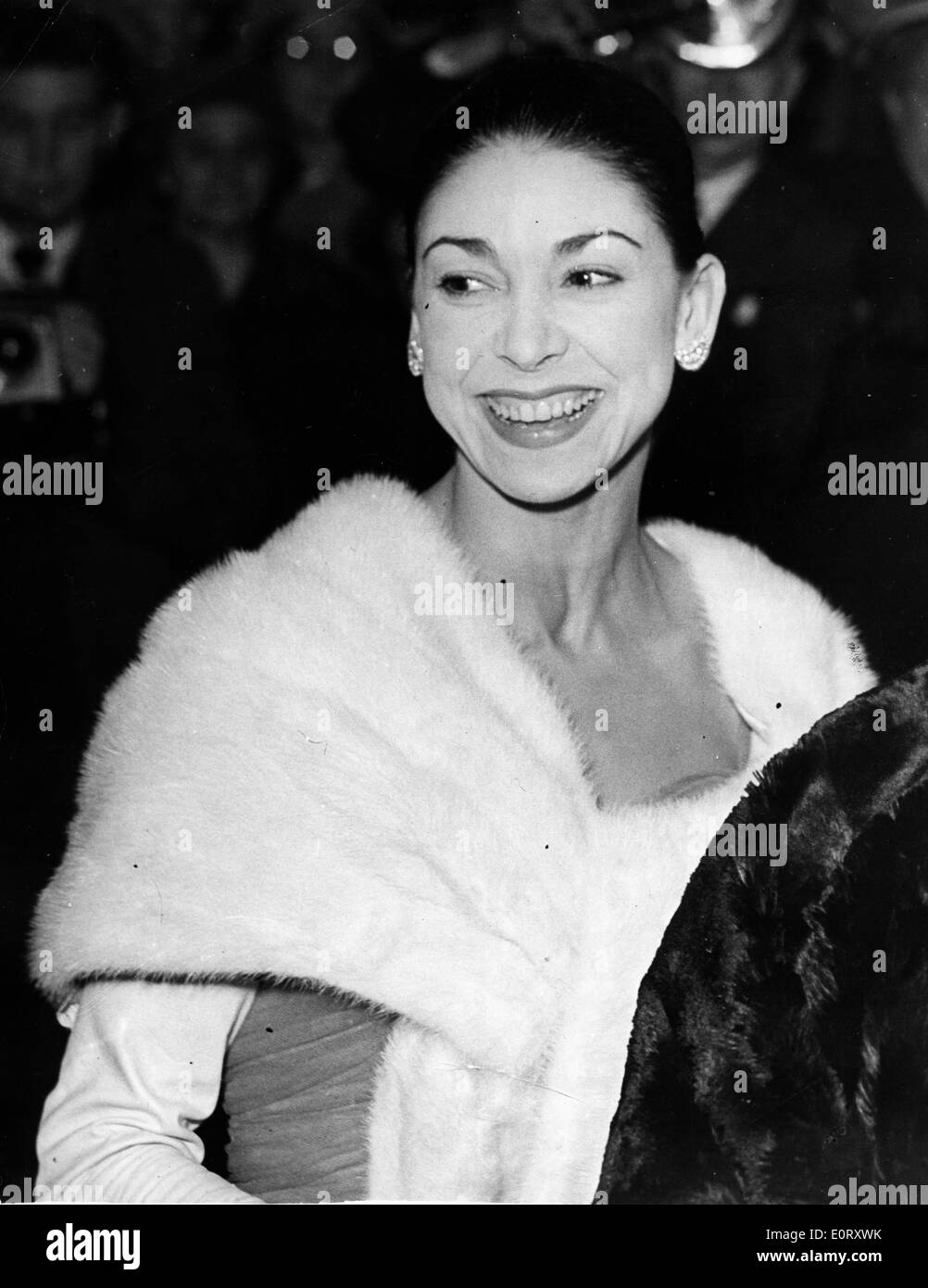 Prima Ballerina Margot Fonteyn lors d'une cravate noire Banque D'Images