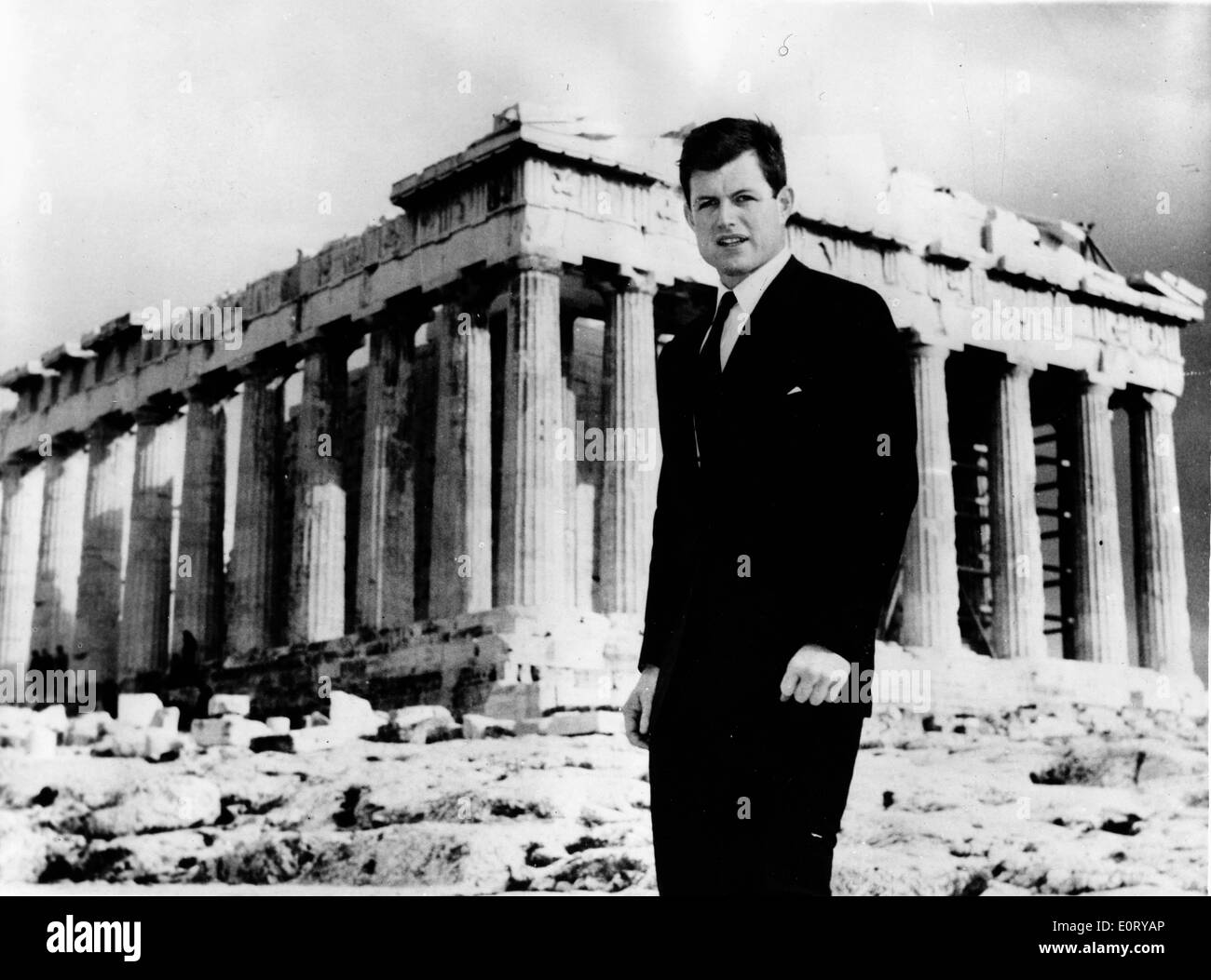 Le sénateur Ted Kennedy visite le Parthénon Banque D'Images