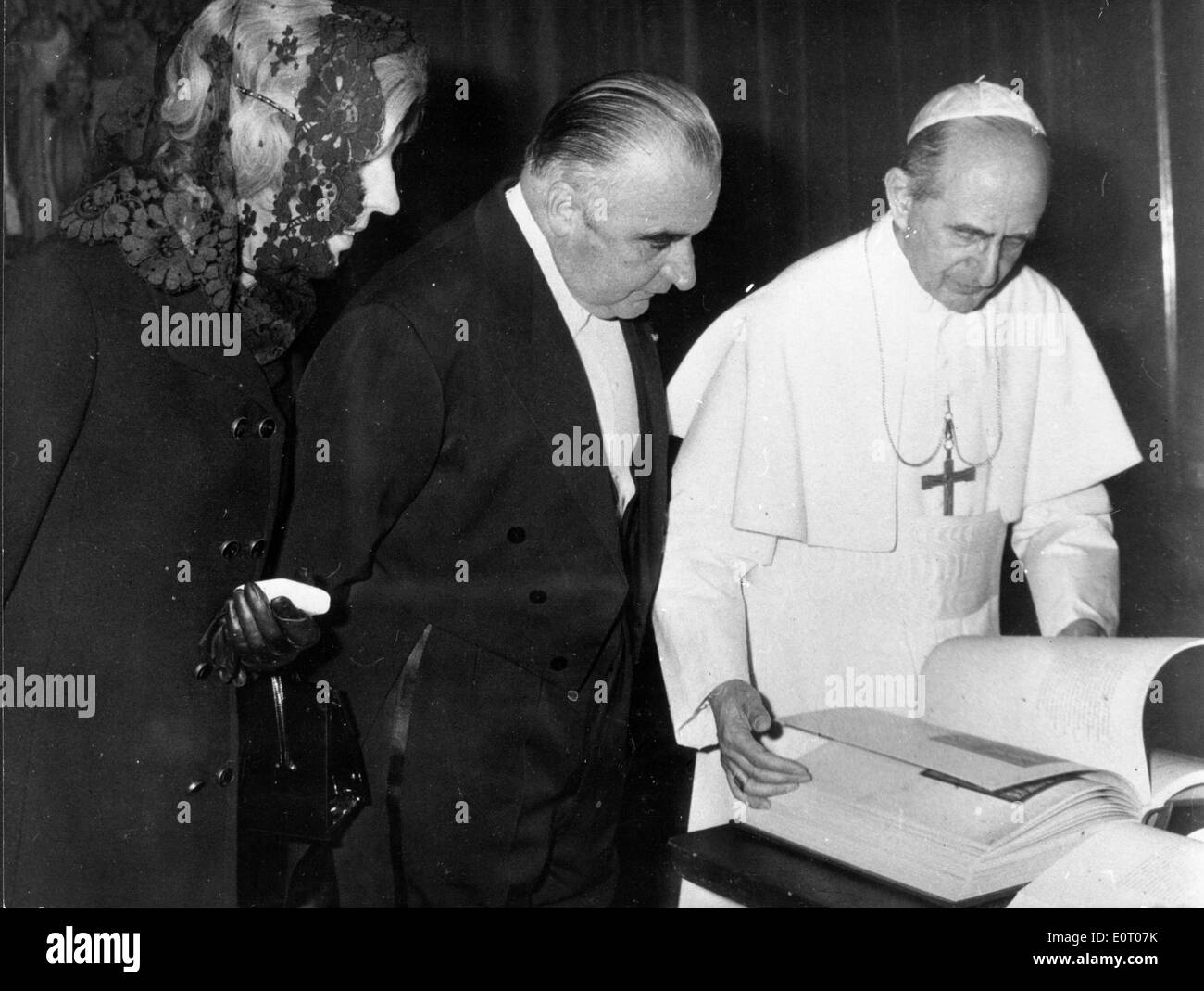 Visites du président Pompidou le Pape Paul VI au Vatican Banque D'Images