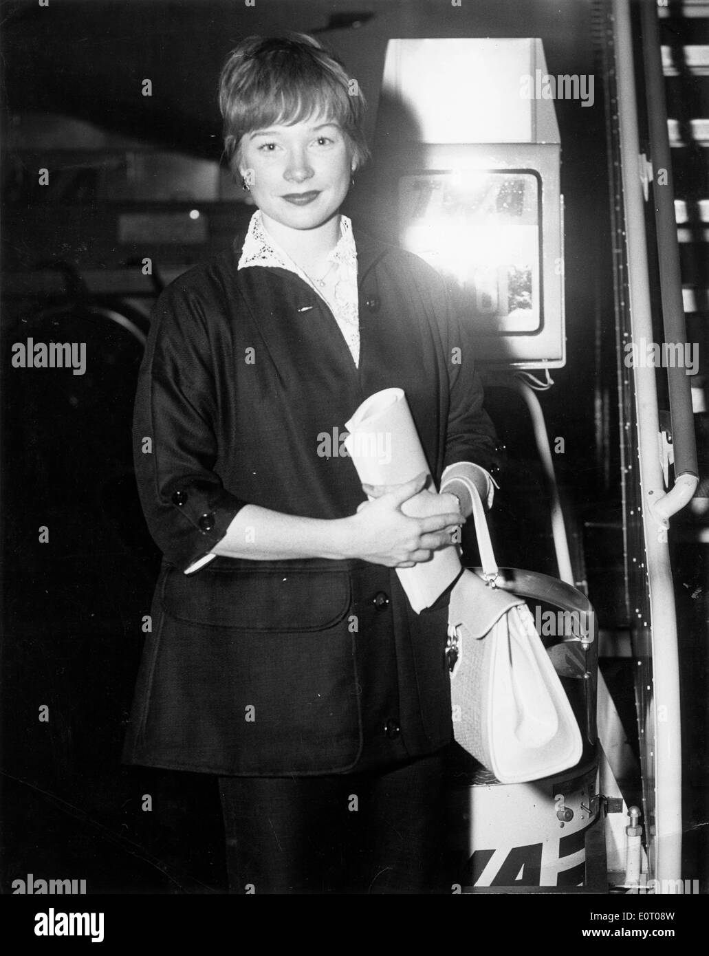L'actrice Shirley MacLaine arrivant à New York Banque D'Images