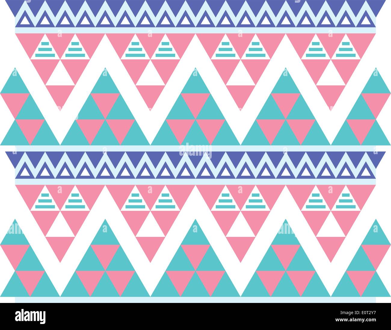 Aztèque Tribal motif transparent coloré Illustration de Vecteur