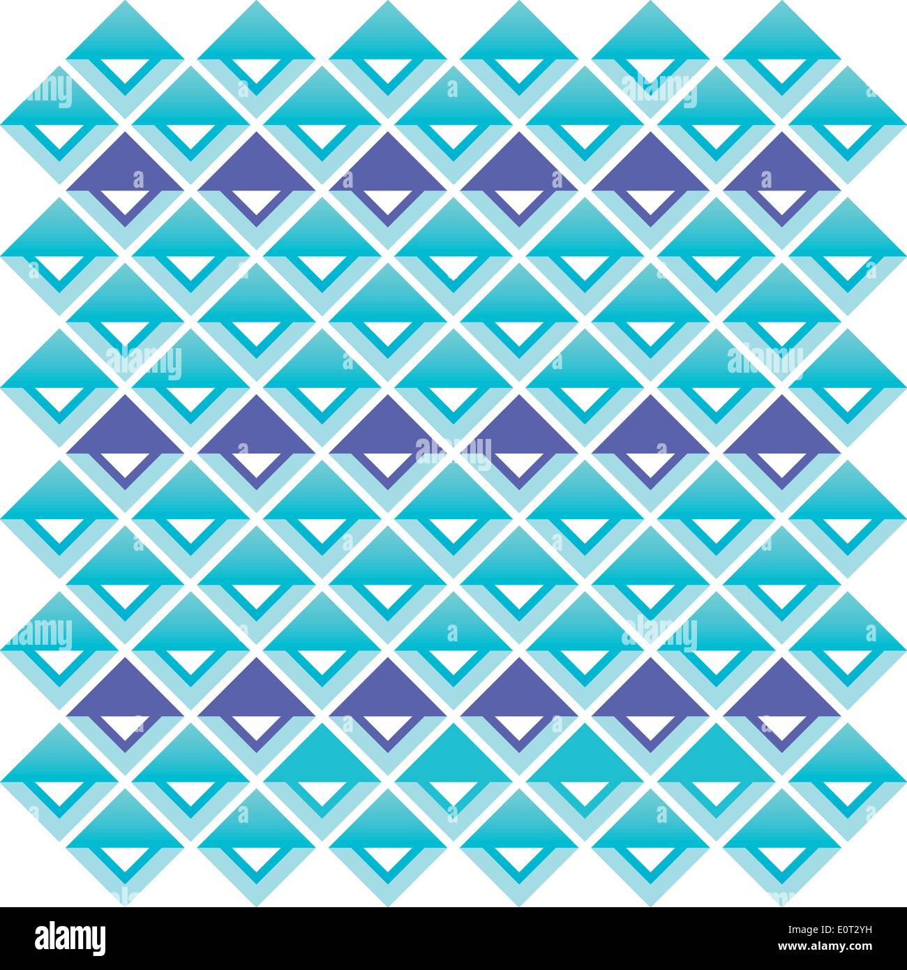 Aztèque Tribal bleu et violet motif transparent carrés Illustration de Vecteur